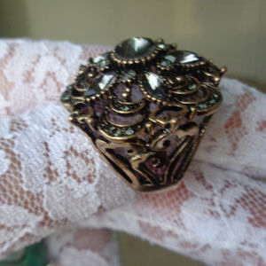 VINTAGE HANDCRAFTED Jewelry - ART DECORE CHARMING GRAYSTONE HANDCRAFTED RING VINTAGE HANDCRAFTED Jewelry - ART DECORE CHARMING GRAYSTONE HANDCRAFTED RING